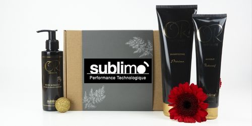 Sublimo : Marque cosm&eacute;tique capillaire fran&ccedil;aise. Coffrets de produits haut de gamme pour les cheveux dans un ravissant coffret.